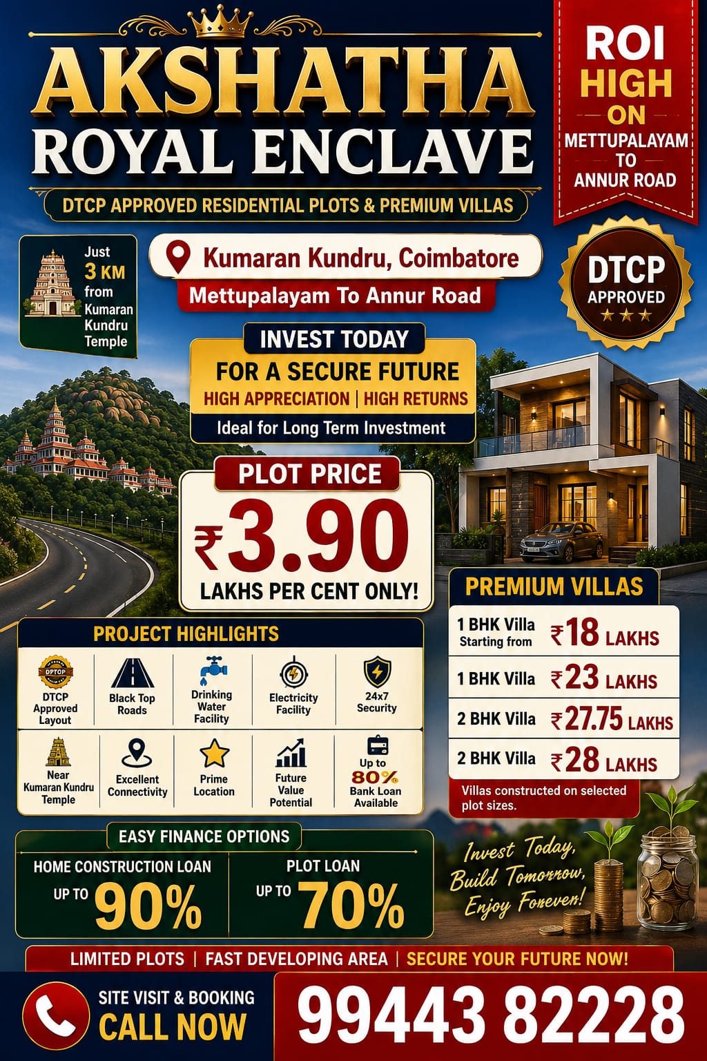 Akshatha Royal Enclave, DTCP Approved Plots in Coimbatore